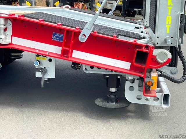 Tieflader-Sattelauflieger HUMBAUR HTS30K, Baggermulde, Lenkachse, MIETEN?