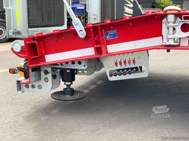 Tieflader-Sattelauflieger HUMBAUR HTS30K, Baggermulde, Lenkachse, MIETEN?