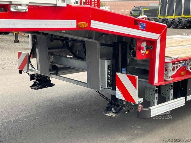 Tieflader-Sattelauflieger HUMBAUR HTS30K, Baggermulde, Lenkachse, MIETEN?