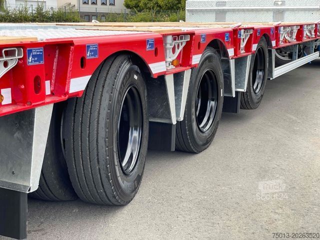 Tieflader-Sattelauflieger HUMBAUR HTS30K, Baggermulde, Lenkachse, MIETEN?