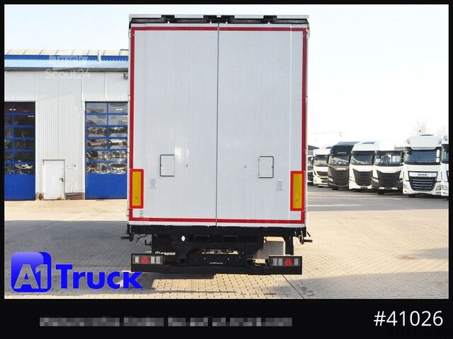 Open semitrailer with tarp KRONE SD, Mega, Staplerhalterung, Liftachse, Code XL