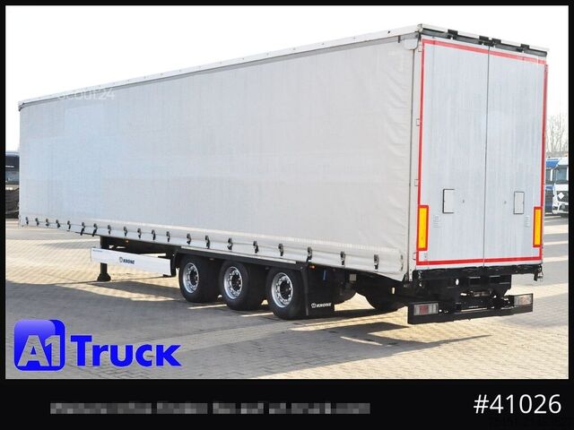 Open semitrailer with tarp KRONE SD, Mega, Staplerhalterung, Liftachse, Code XL