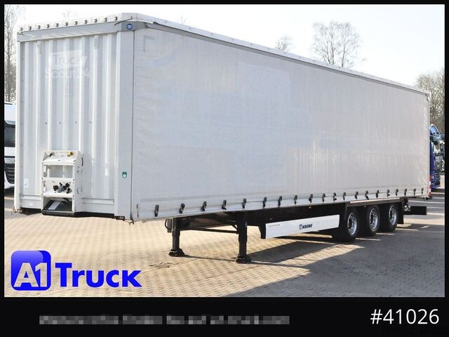 Open semitrailer with tarp KRONE SD, Mega, Staplerhalterung, Liftachse, Code XL