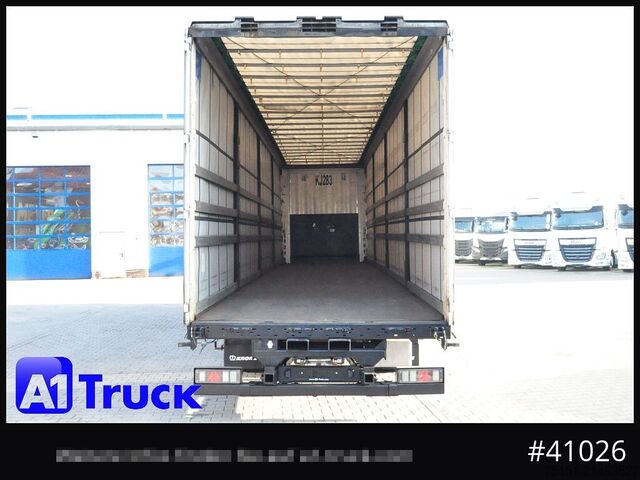 Open semitrailer with tarp KRONE SD, Mega, Staplerhalterung, Liftachse, Code XL