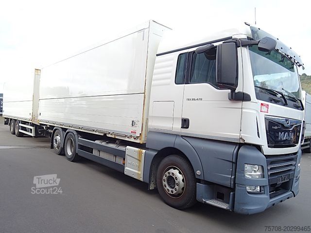 Φορτηγό μεταφοράς ποτών MAN 26.470 TGX*kpl. Zug*2x 7,7 m*2x LBW*NLA*Retarder