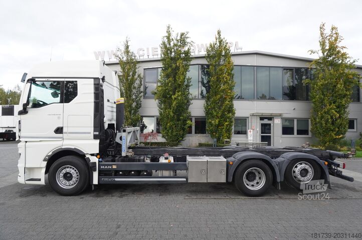 опрокидывающаяся BDF-рама MAN TGX 26.470 6x2 COINTAINERKIPPER HYVA