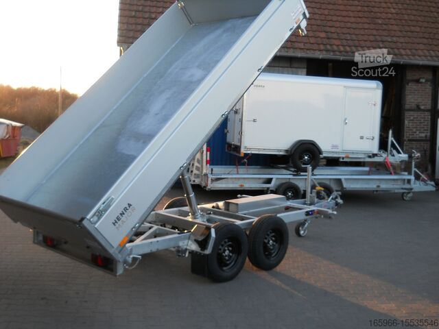 Dreiseitenkipper Anhänger Henra, ab Lager! KP353518, 3500 kg, 3,5 x 1,85 x 0,4 m,