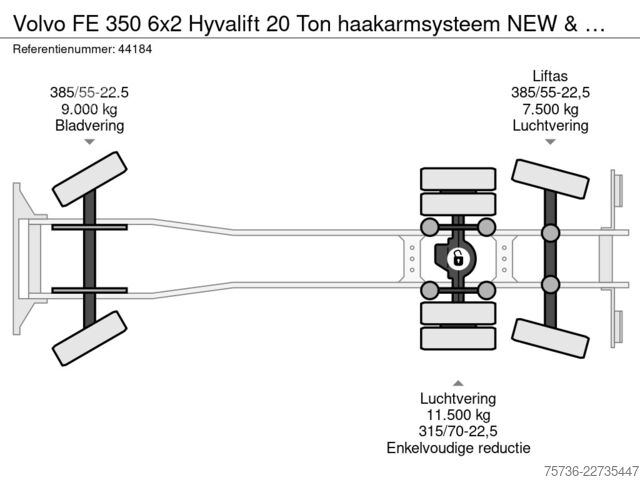 Haakarmsysteem Volvo FE 350 6x2 Hyvalift 20 Ton haakarmsysteem NEW &...