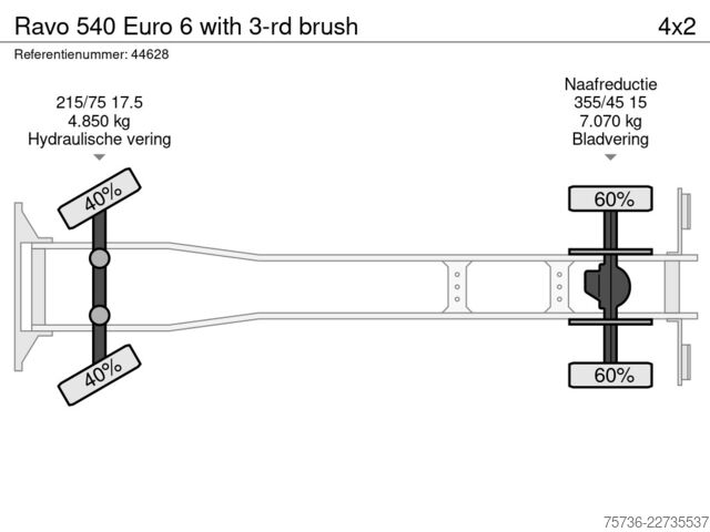 مكنسة طرق Ravo 540 Euro 6 with 3-rd brush