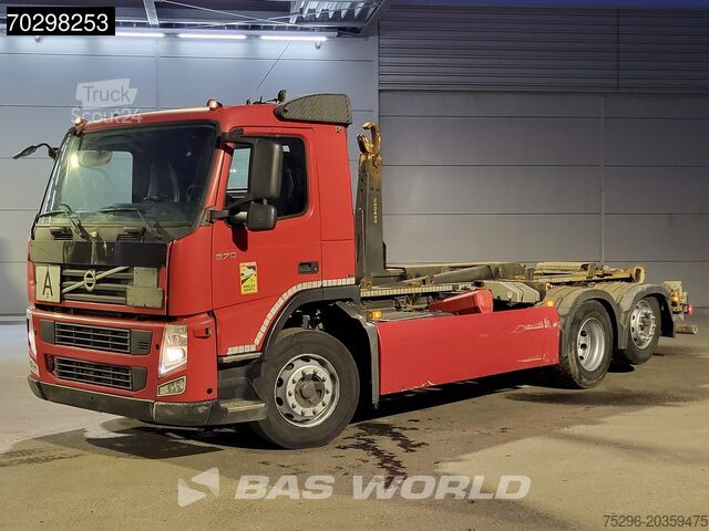 Containertransport (haakarmsysteem) Volvo FM 370 6X2 21t Hooklift Lift Axle Automatic Euro 5