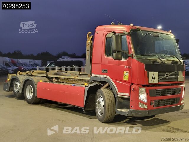 Containertransport (haakarmsysteem) Volvo FM 370 6X2 21t Hooklift Lift Axle Automatic Euro 5