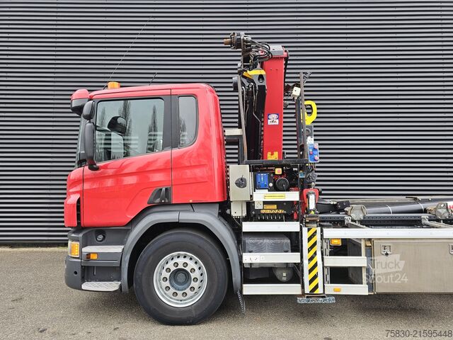 Hook arm system Scania P410 6x2*4 / HOOKLIFT + CRANE / ABROLKIPPER KRAN