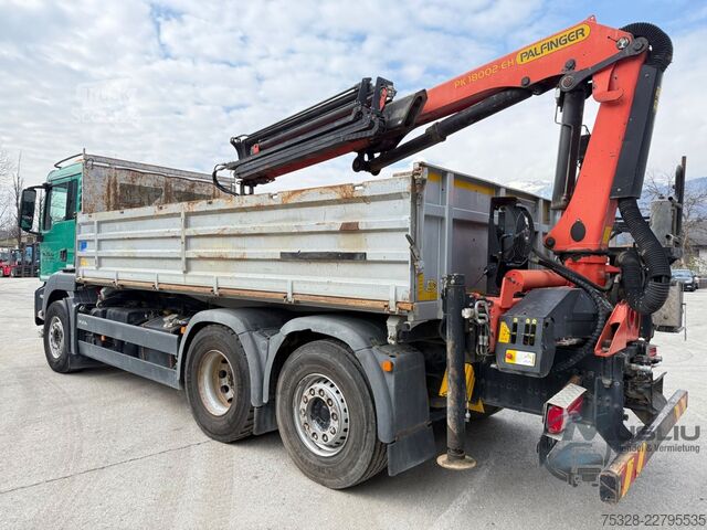 Kiper kamion MAN TGS 26.400 6X2 Lenk Kipper Kran PK 18002 Funk