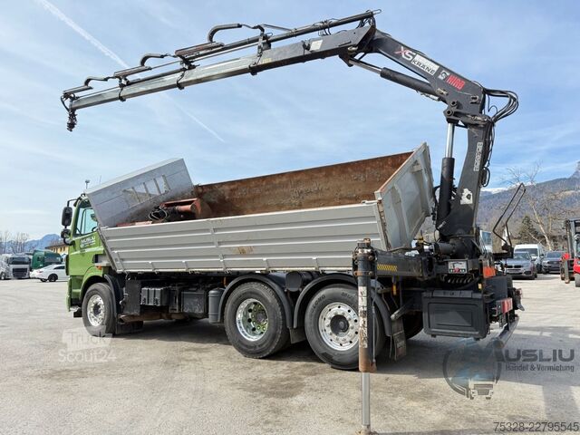 Kiper kamion DAF CF85 410 6x2 Meiller Kipper Kran Hiab 144 ES-3
