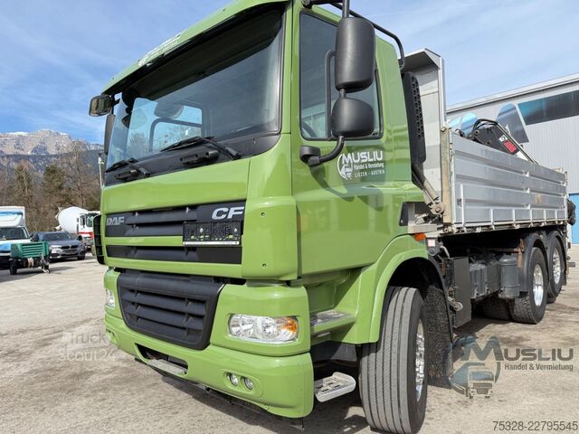 Kiper kamion DAF CF85 410 6x2 Meiller Kipper Kran Hiab 144 ES-3