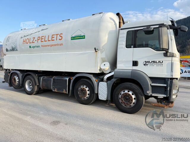 Säiliöauto MAN TGS 35.440 6X2 Lift/gelenkt eev Pellets Silo