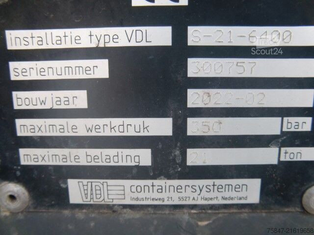 Roll-off tipper truck DAF XF 480 FAN Lenkachse Intarder Standklima