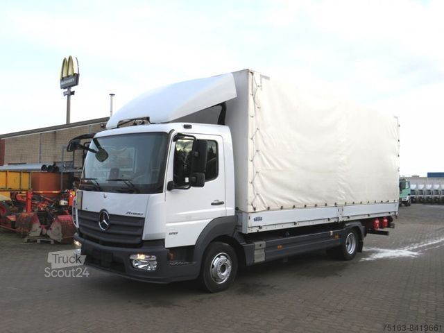 Samochód dostawczy z plandeką MERCEDES-BENZ Atego 818 L Pritsche LBW LBW 1 to AHK+Luftans