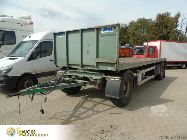 Platform aanhanger MOL 2x + 18 TON + nice status
