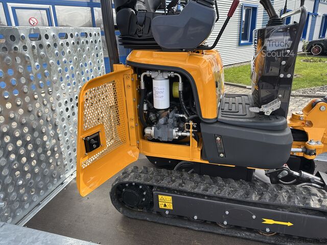 Mini excavator with low-loader + accessory package Berger Kraus BK1350JSR mit Kubota Motor + Schwenkarm