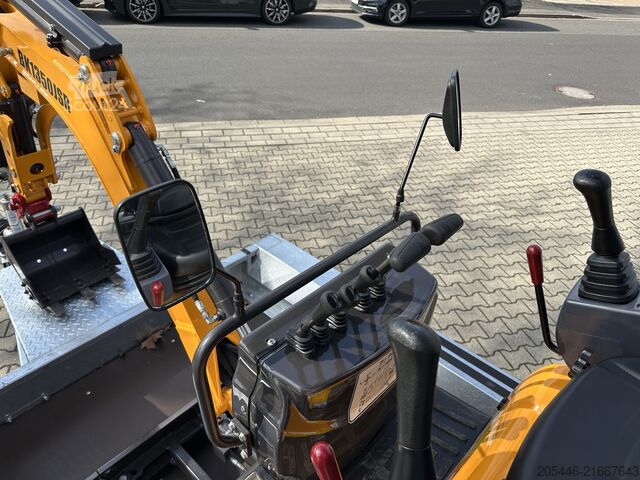 Mini excavator with low-loader + accessory package Berger Kraus BK1350JSR mit Kubota Motor + Schwenkarm