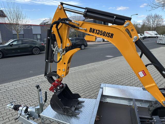 Mini excavator with low-loader + accessory package Berger Kraus BK1350JSR mit Kubota Motor + Schwenkarm