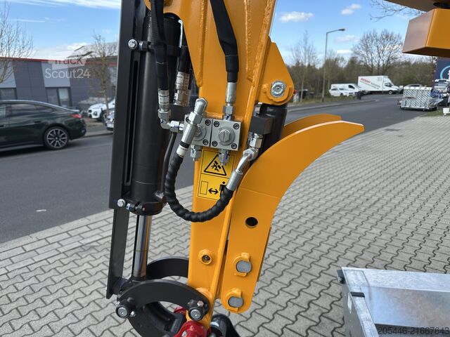 Mini excavator with low-loader + accessory package Berger Kraus BK1350JSR mit Kubota Motor + Schwenkarm