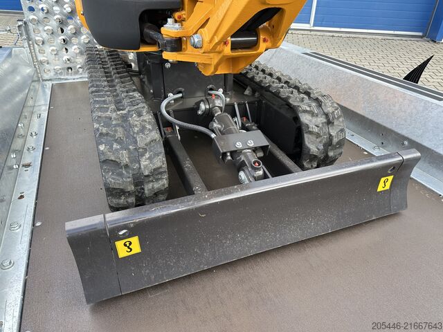 Mini excavator with low-loader + accessory package Berger Kraus BK1350JSR mit Kubota Motor + Schwenkarm