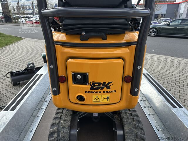 Mini excavator with low-loader + accessory package Berger Kraus BK1350JSR mit Kubota Motor + Schwenkarm