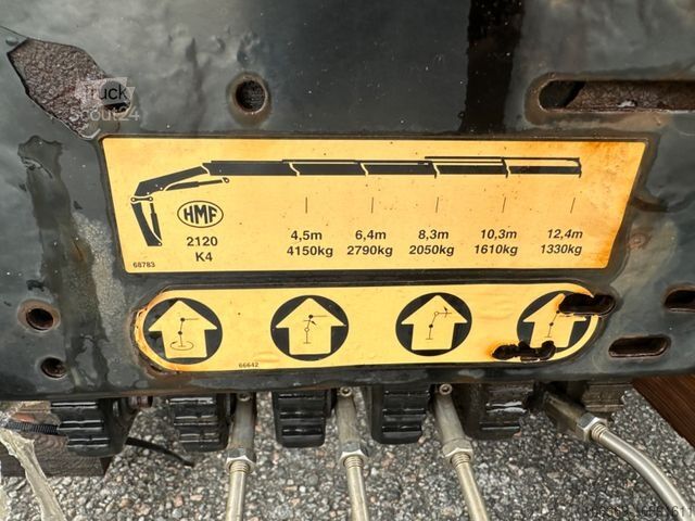 Lastbilmonteret kran  HMF 2120 K4 Radio Remote / Crane / Kran