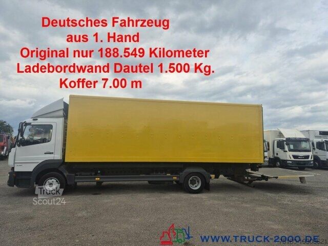Kassevogn Mercedes-Benz Atego 1021 7m Koffer LBW 1.5t. nur 188549 KM