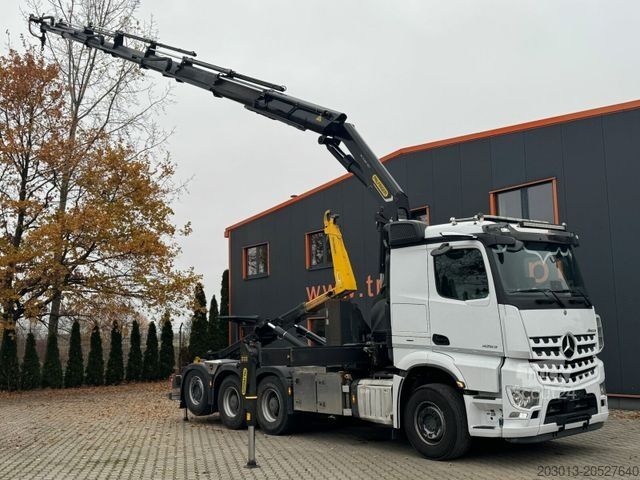 Камион с кука за контейнери MERCEDES-BENZ Arocs 3253 8x4 Abrollkipper Kran Palfinger 37002