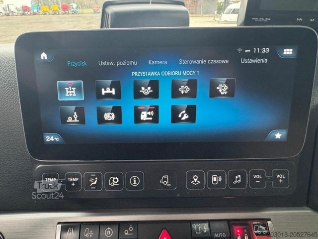 Jeřáb na nákladním automobilu MERCEDES-BENZ Arocs 3253 8x4 Abrollkipper Kran Palfinger 37002