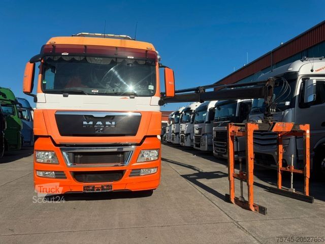 Düz kasa kamyon MAN TGX 26.480*RETARDER*BAUSTOFF*ATLAS KRAN*KOMPLETT