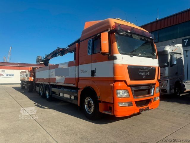 Düz kasa kamyon MAN TGX 26.480*RETARDER*BAUSTOFF*ATLAS KRAN*KOMPLETT