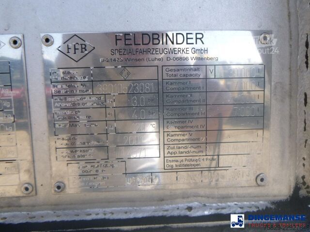 Tanque Feldbinder Food tank inox 39 m3 / 3 comp