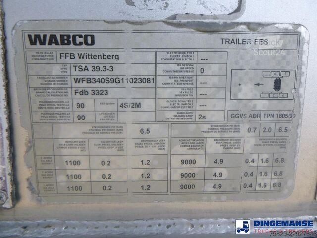 Tanque Feldbinder Food tank inox 39 m3 / 3 comp