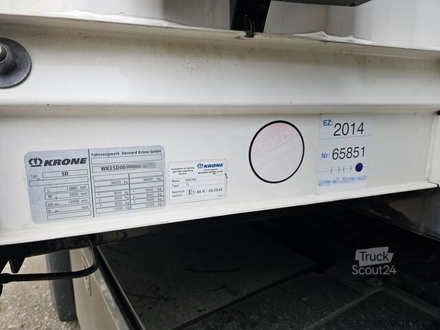 Ρυμουλκούμενο με καρότσα & μουσαμά Krone SD