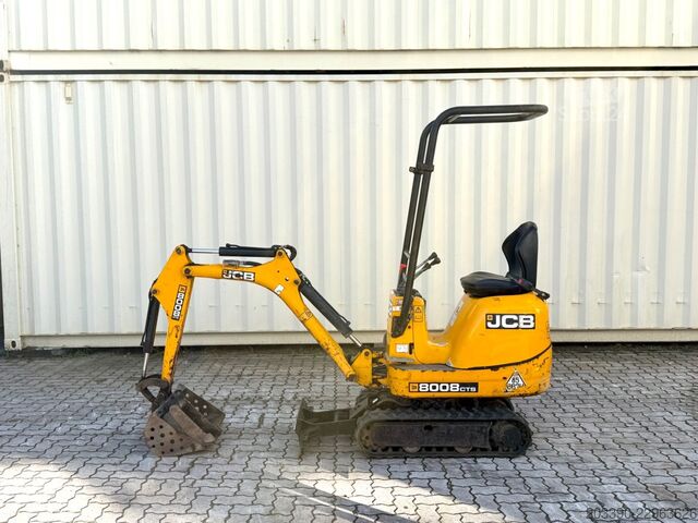 Mini-pelle JCB 8008 CTS / 2021 BJ / 733 H / 2 x Löffel