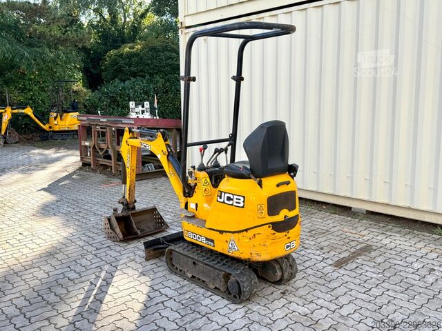 Mini-pelle JCB 8008 CTS / 2021 BJ / 733 H / 2 x Löffel