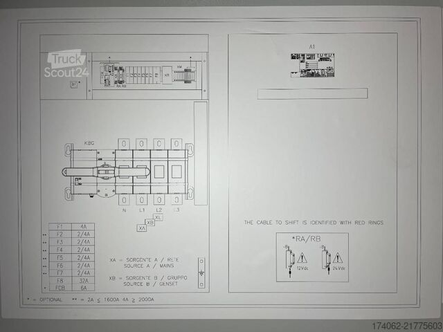 Máquina de construção ATS Panel 1000A - Max 675 kVA - DPX-27509.1