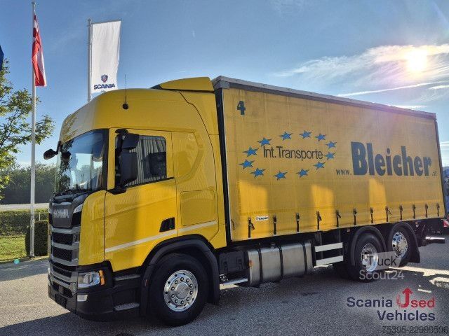 Вантажівка з платформою і тентом Scania R450B6x2NB Pritsch PL LBW !!
