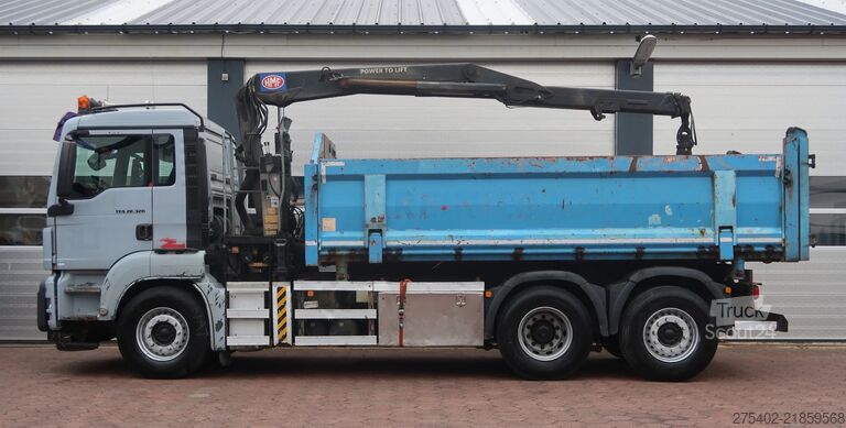 Sklápěč s jeřábem MAN TGS 26.320 6X2/ HMF 1643 Z CRANE/