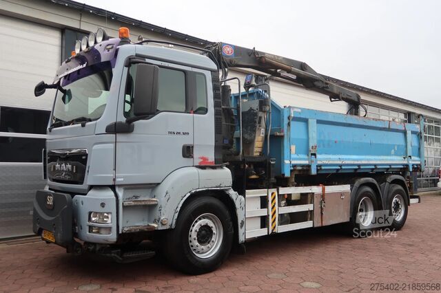 Wywrotka z dźwigiem MAN TGS 26.320 6X2-4/ HMF 1643 Z CRANE/