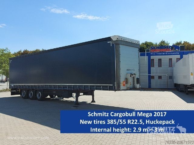 Atvira puspriekabė su tentu Schmitz Cargobull Curtainsider Mega