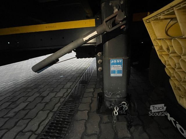 Darba platformas puspiekabe KÖGEL SN24 Plattform Plateau Mega Liftachse Überbreite