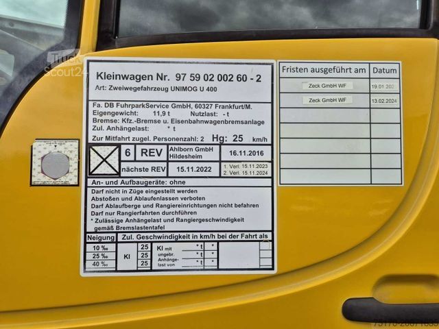 Φορτηγό ειδικού σκοπού MERCEDES-BENZ Unimog U400 4x4 Zweiwege ZAGRO 800t/52 Achsen