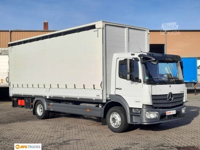 Plattewagen met zeil MERCEDES-BENZ 1523 L ATEGO Schiebeplane LBW 2xAHK Standheizung