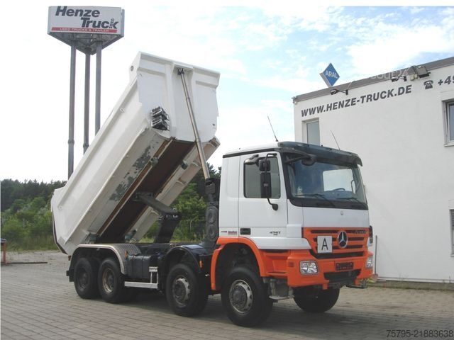 Camion benne MERCEDES-BENZ Actros 4141 8x6 4 Achs Muldenkipper Meiller 17mÂł