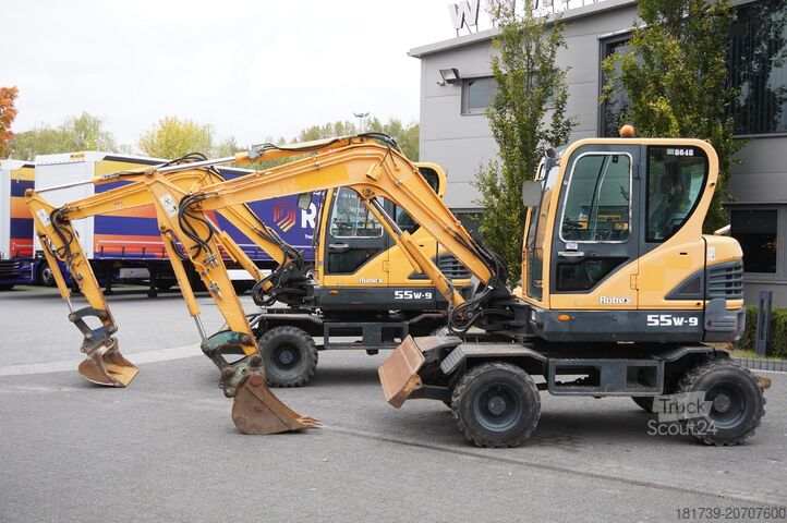 Excavateur sur roues Hyundai Robex 55W-9 Wheeled Excavator 5.5t / 2pc